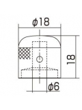 VK1-18 C Dome Knob (Chrome), зображення 2